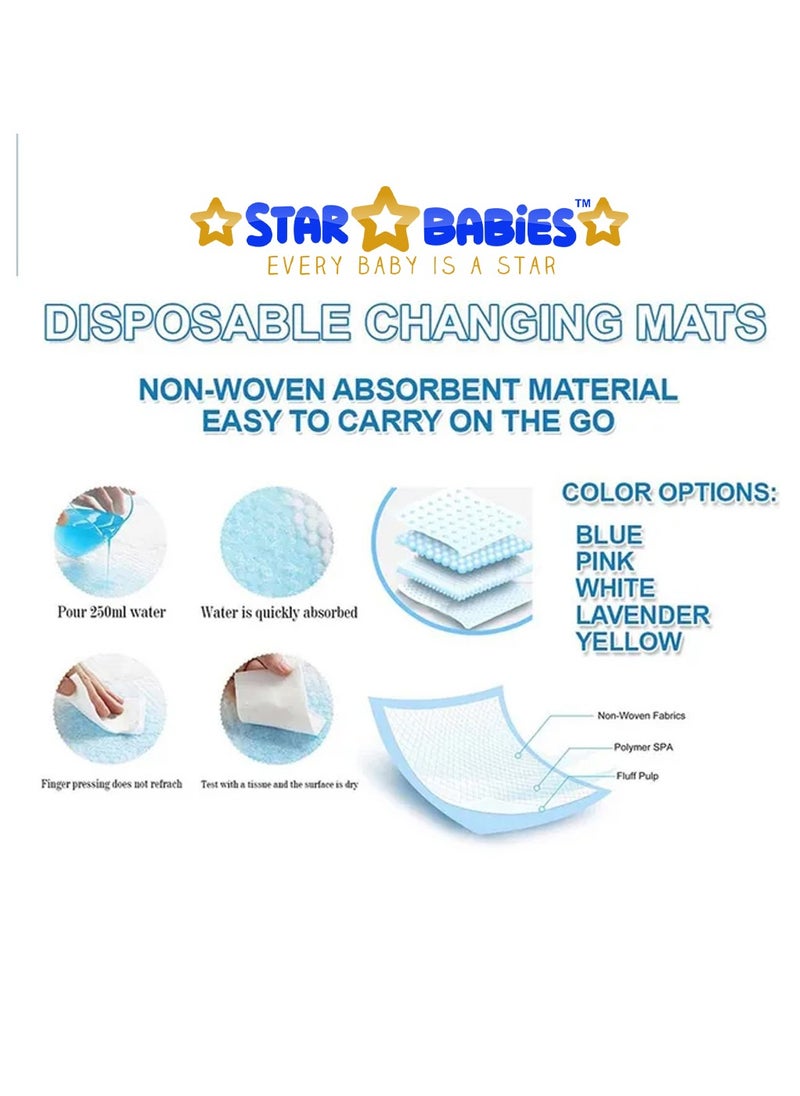 Star Babies - Buy 1 Get 1 (Baby Walker with Free 20pcs Disposable Changing mat- Blue