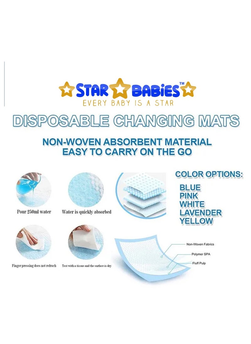 Star Babies - Buy 1 Get 1 (Baby Walker with Free 20pcs Disposable Changing mat- Blue