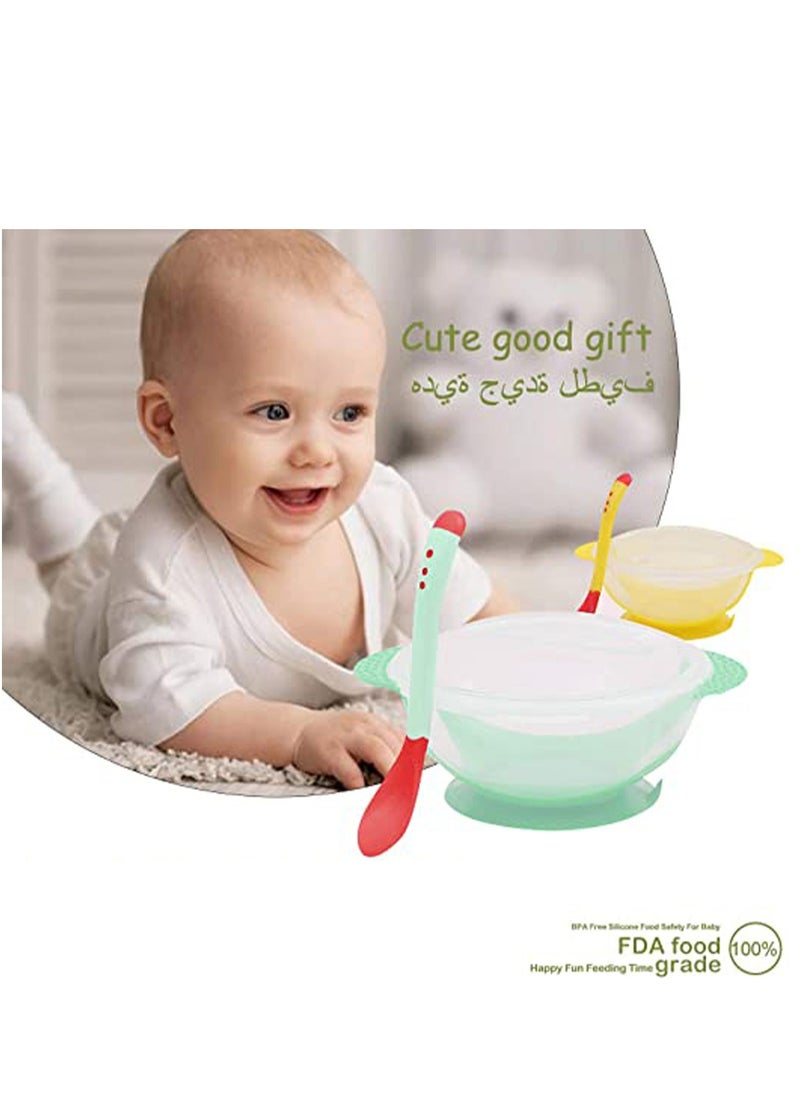 2 Baby Bowls with High Suction Base, Great for Feeding Kids, Toddlers Fridge, Microwave & Dishwasher Compatible