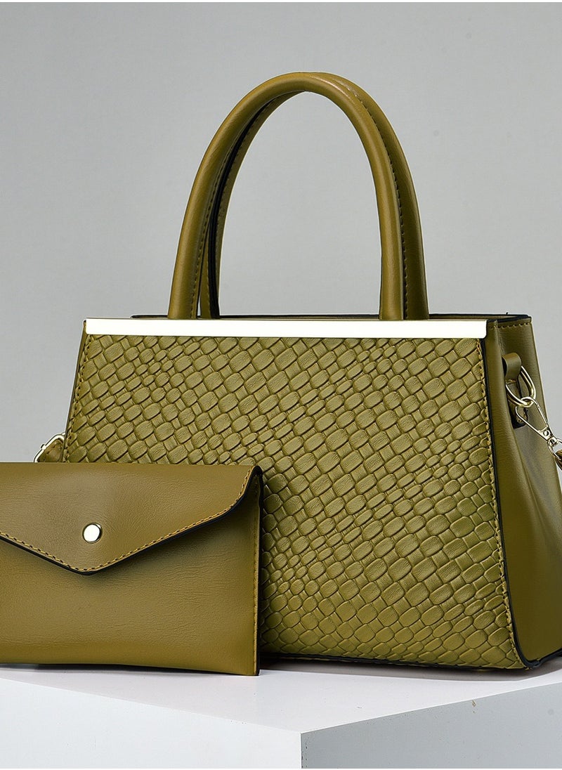 New Cross border Crocodile Pattern Large Capacity Embossed Single Shoulder Slant Bag Texture Hanndbag