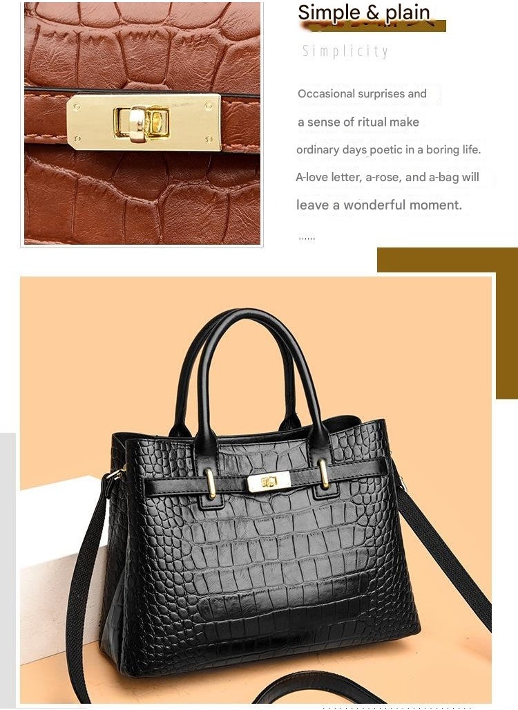 Crossbody Bag Women's Shoulder Bag Stone Pattern Grand Women's Handbag Women's Handbag