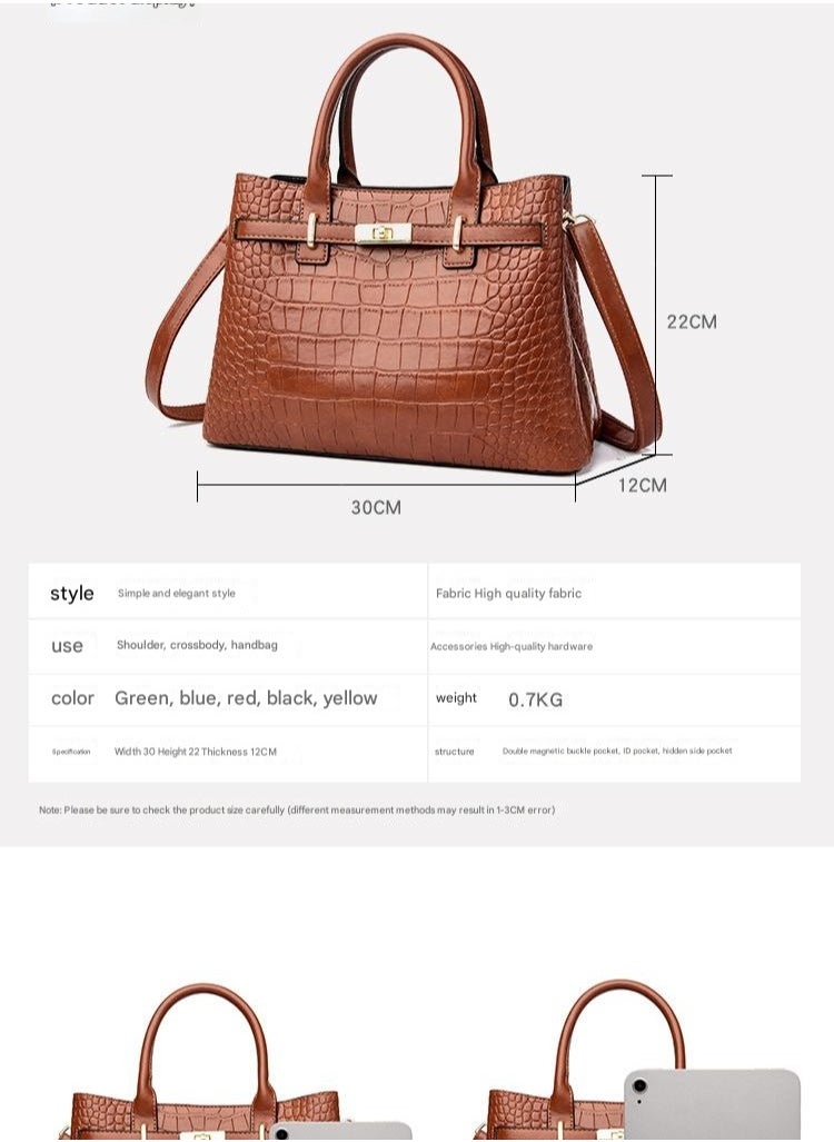 Crossbody Bag Women's Shoulder Bag Stone Pattern Grand Women's Handbag Women's Handbag