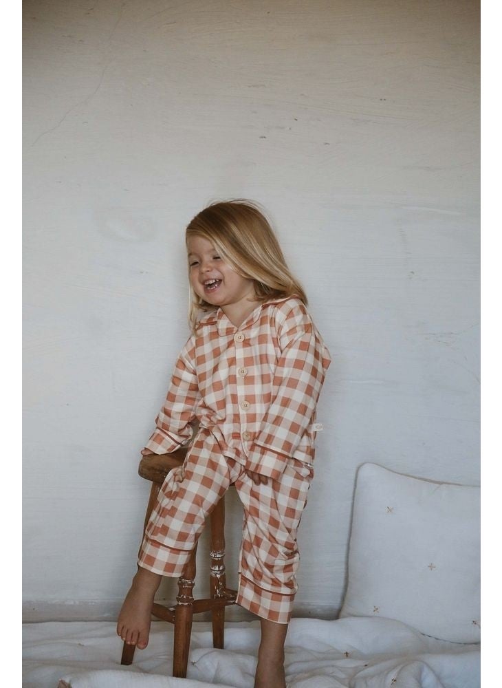 Plaid Baby Child Pajama Set