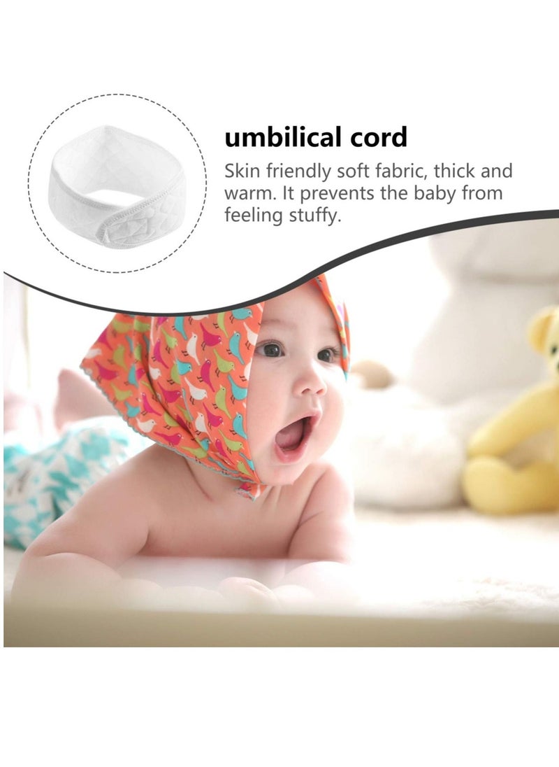 Baby Umbilical Cord Belly Band Cotton Umbilical Cord Suitable for Newborn Babies 10Pcs (White)