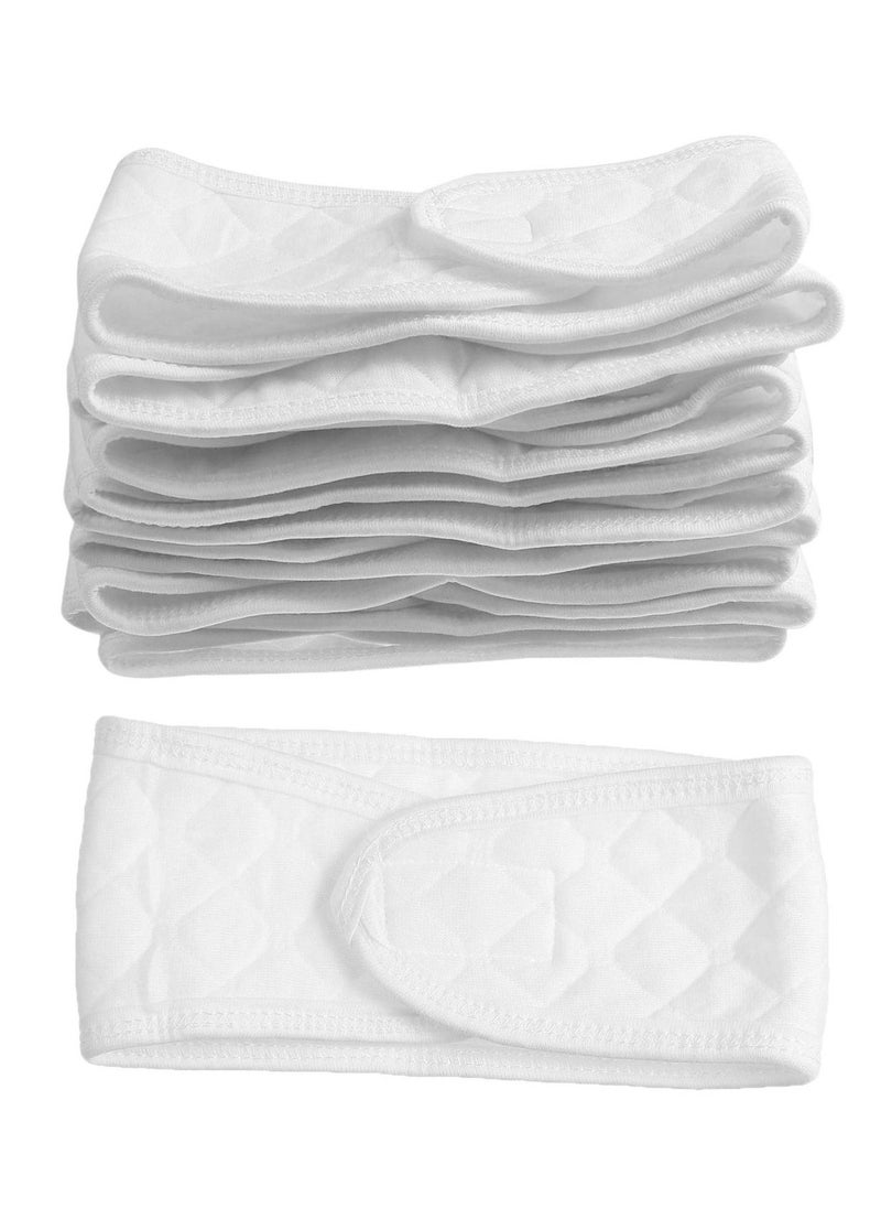 Baby Umbilical Cord Belly Band Cotton Umbilical Cord Suitable for Newborn Babies 10Pcs (White)