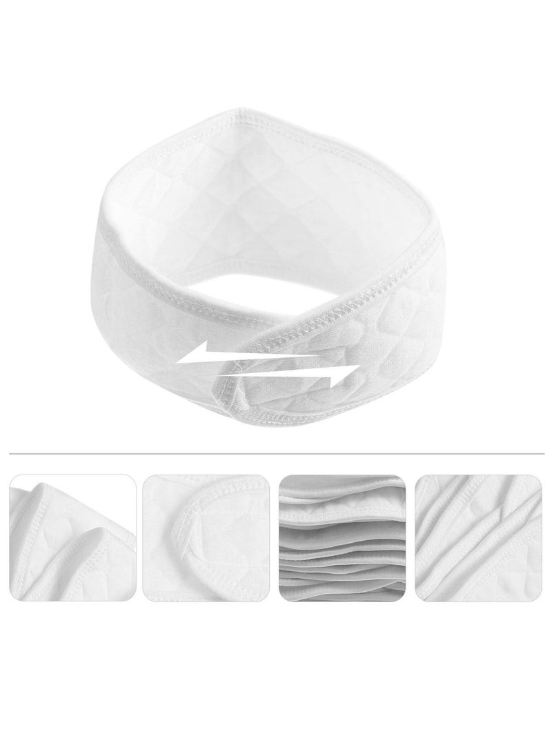 Baby Umbilical Cord Belly Band Cotton Umbilical Cord Suitable for Newborn Babies 10Pcs (White)