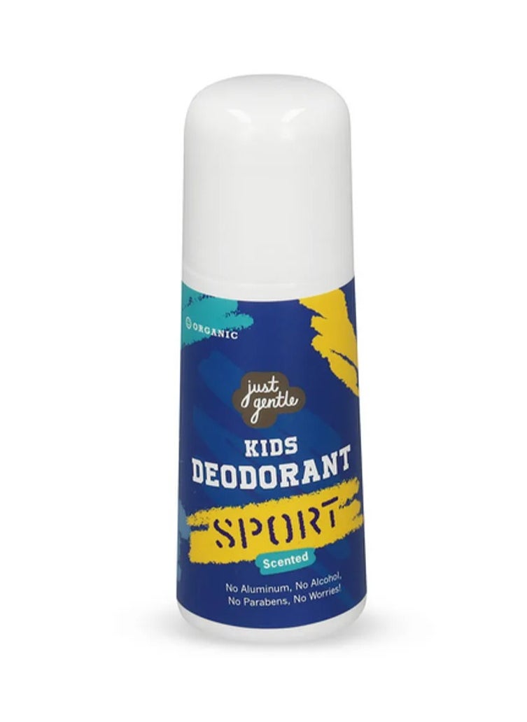 Just Gentle Organic Kids Sport Deodorant 60mL - Natural Antibacterial, No Aluminium/Parabens, 5+ Years