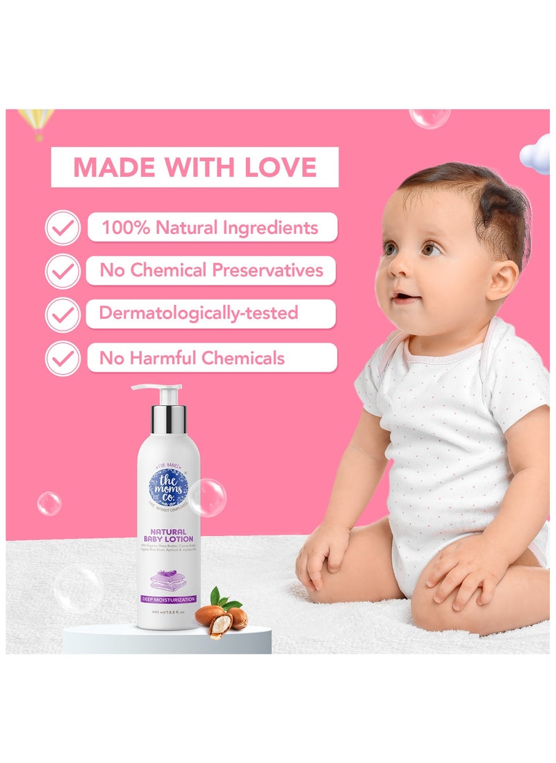 THE MOMS CO. NATURAL BABY LOTION WITH MONOCARTON - ME - 400 ML