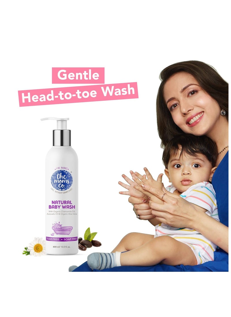 THE MOMS CO. NATURAL BABY WASH WITH MONOCARTON - ME - 400 ML