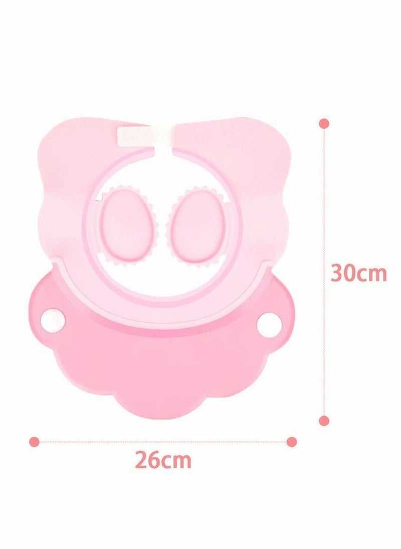 Baby Shower Cap, Toddler Adjustable Shampoo Cute Bear Bathing Hat Waterproof Elastic Ring for Kids Children