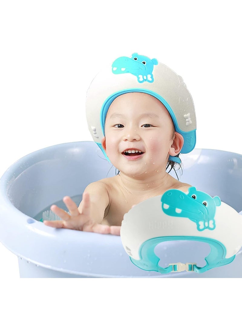 Baby Shower Cap, Kids Shampoo Shower Bath Cap for Kids, Baby Hair Washing Shield Adjustable Bath Visor Face Shield for Toddler Kids Boys Girls Shower Hat to Stop Water in Eyes