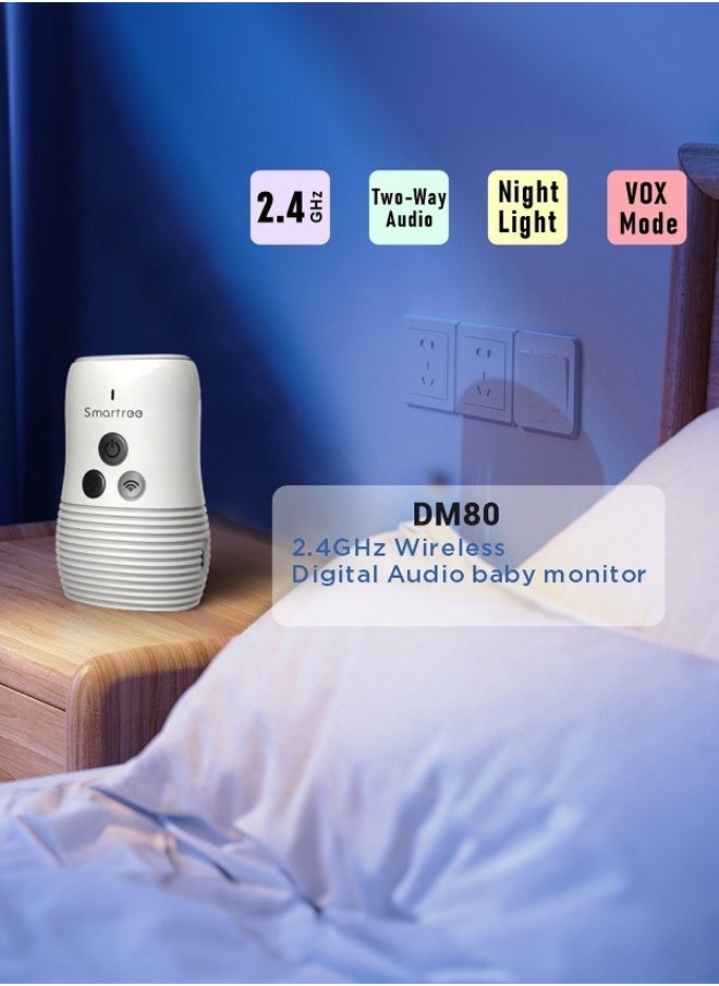 Baby Sound Monitor Wireless Two-Way Night Light Caretaker Noise Detection Suitable for Elderly Baby Monitoring