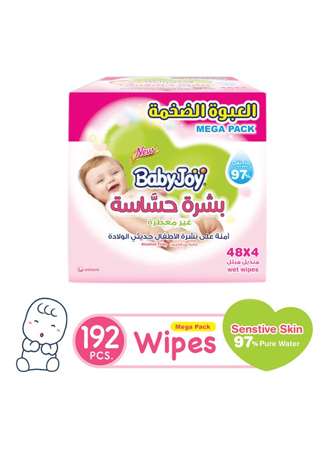 Pack Of 6 Sensitive Wet Wipes