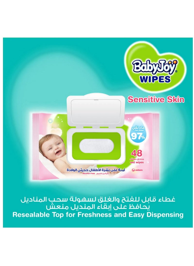 BabyJoy Sensitive Skin Wet Wipes Mega Pack - 192 Pieces