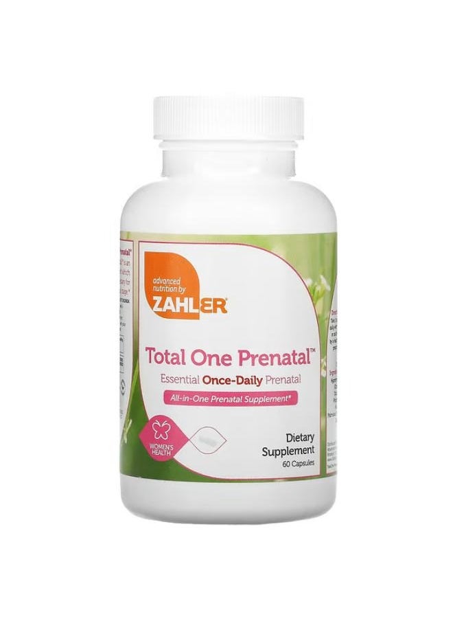 Total One Prenatal, Essential Once-Daily Prenatal, 60 Capsules