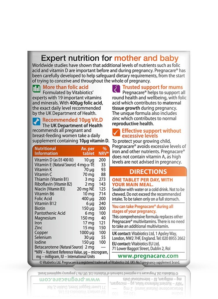 Pregnacare Original 30 Tablets