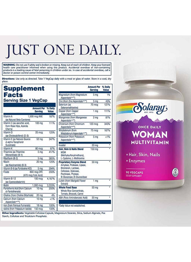 Once Daily Woman Multivitamins V-Cap 90's