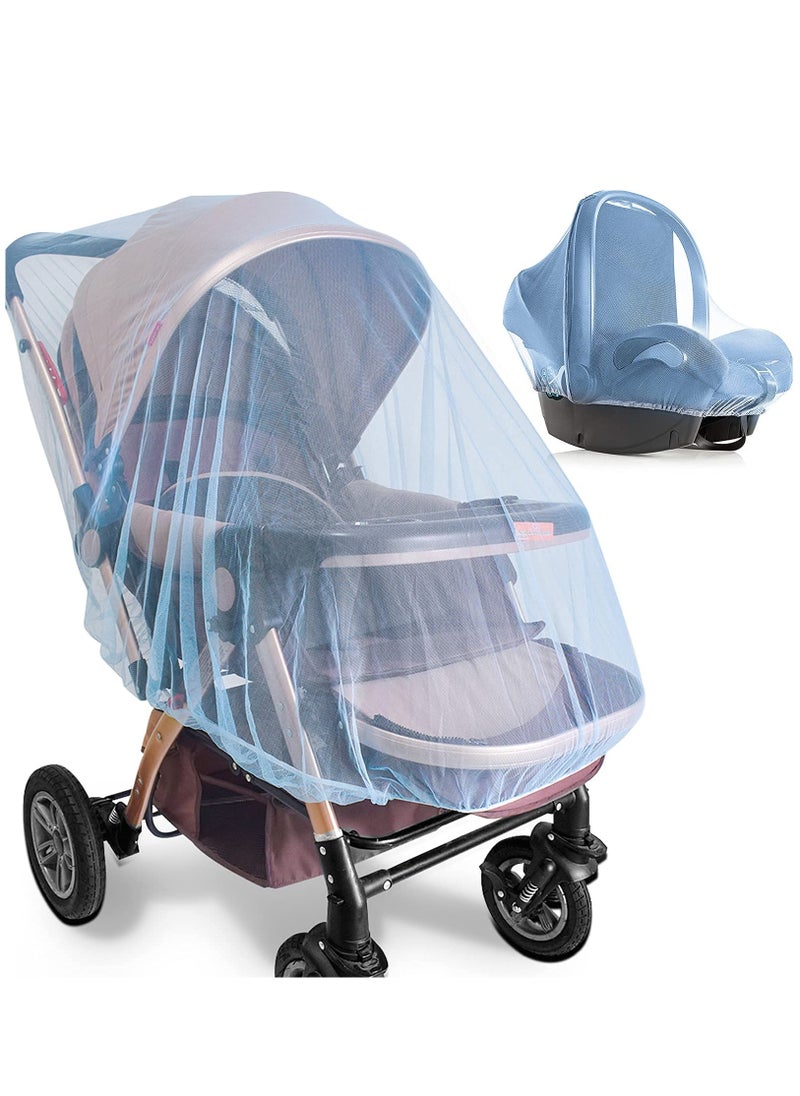 Mosquito Net for Stroller - 2 Pack Durable Baby Stroller Mosquito Net - Perfect Bug Net for Strollers, Bassinets, Cradles, Playards, Portable Mini Crib Odorless & Durable Material