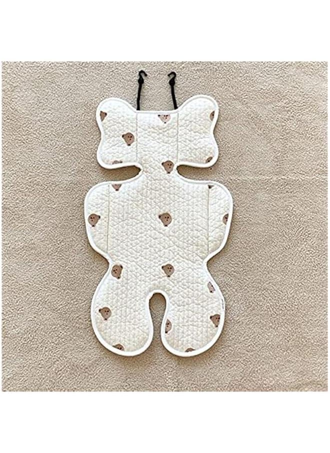 infants Car Seat Insert , infants Infants adjust heads Support Safety Pillow and Soft infants Stroller Seat Cushion Breathable Pure Cotton Infant Car Seat heads Neck Body Support (Bear)