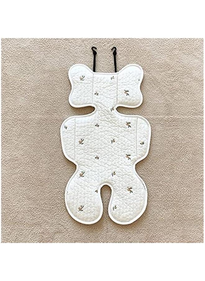 Infants Car Seat Insert, Infants Infants Adjust Heads Support Safety Pillow and Soft Infants Stroller Seat Cushion Breathable Pure Cotton Infant Car Seat Heads Neck Body Support (Olives)