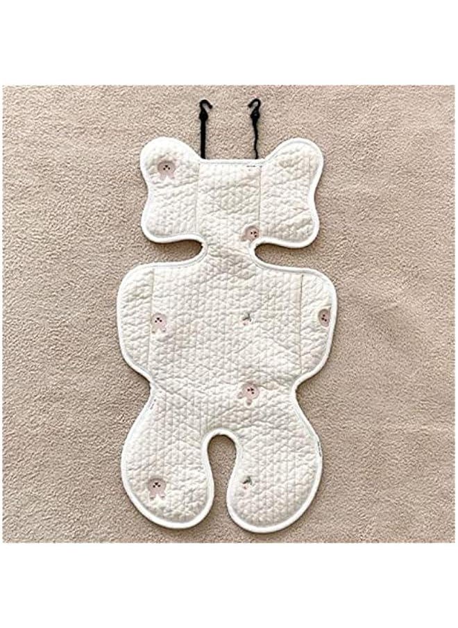 Infants Car Seat Insert, Infants Infants Adjust Heads Support Safety Pillow and Soft Infants Stroller Seat Cushion Breathable Pure Cotton Infant Car Seat Heads Neck Body Support (Rabbit)