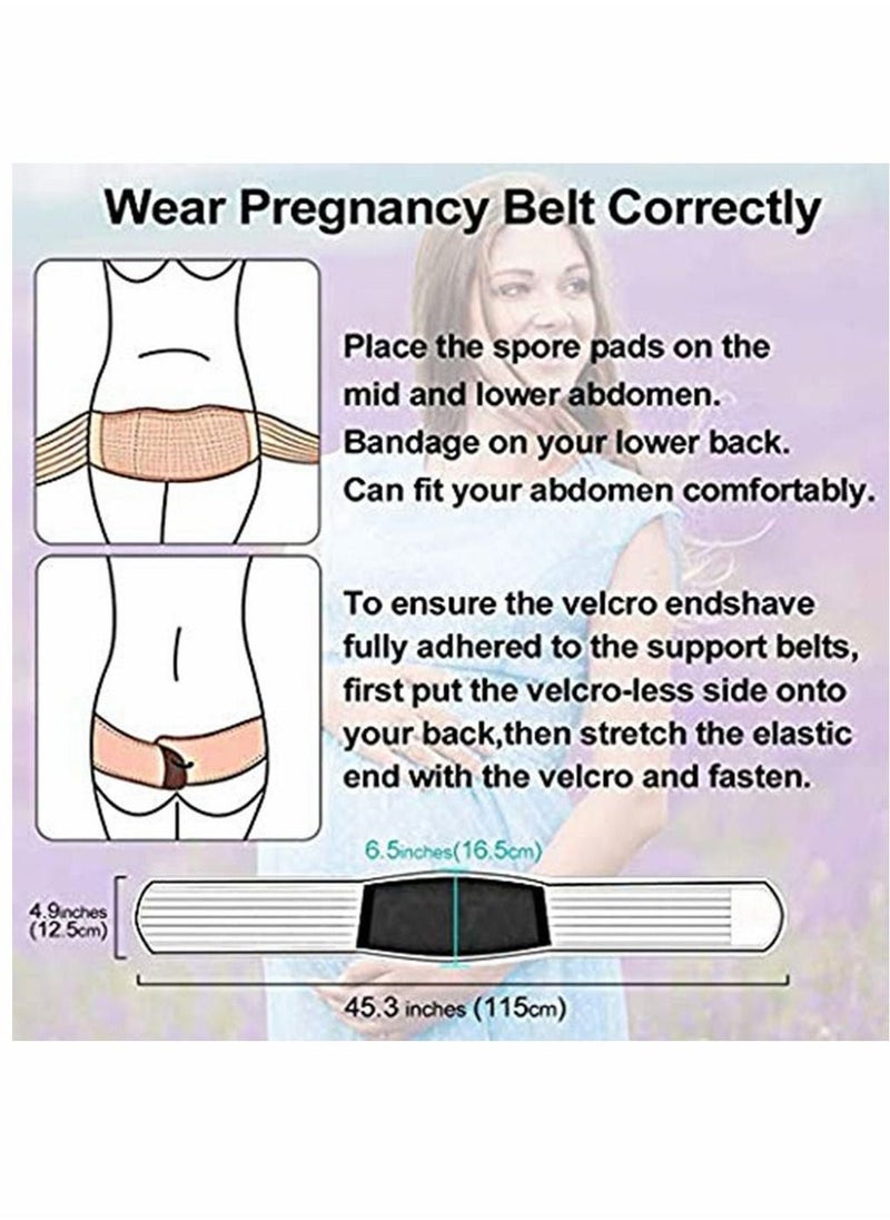 Maternity Belt, Pregnancy Support, Bump Band Abdominal, Belly Back Brace Strap (Black)