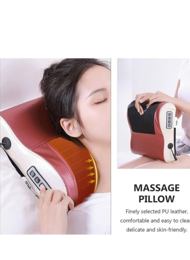 Neck Massager with Heat - Deep Tissue Pain Relief for Neck, Shoulders, Back, Legs - Rechargeable U-Shaped Cervical Massage Pillow - Vibrating Electric Kneading Therapy - Gifts for Men, Women