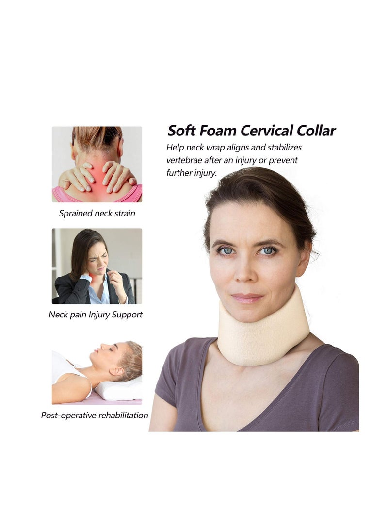 Soft Foam Neck Brace Universal Cervical Collar, Adjustable Neck Support Brace for Sleeping (3