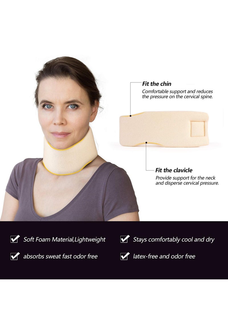 Soft Foam Neck Brace Universal Cervical Collar, Adjustable Neck Support Brace for Sleeping (3