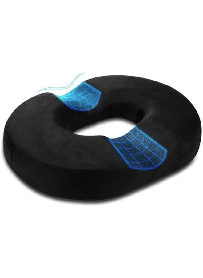 Donut Pillow hemmoroid Cushion for Office Chair,Sciatica Pain Relief ​for Sitting,Premium Memory Foam Wheelchair Cushions for Pressure Relief,Tailbone Pain Car Seat