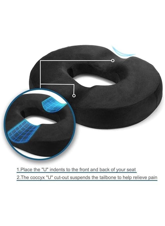 Donut Pillow hemmoroid Cushion for Office Chair,Sciatica Pain Relief ​for Sitting,Premium Memory Foam Wheelchair Cushions for Pressure Relief,Tailbone Pain Car Seat