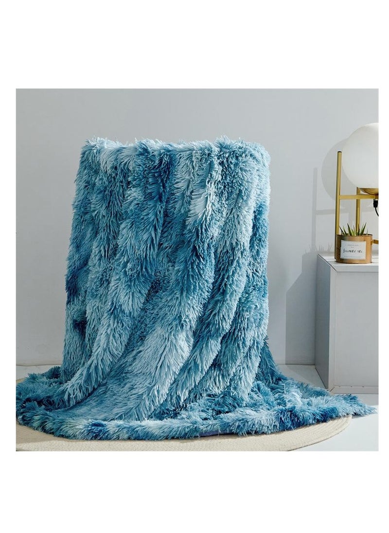 Soft Long Plush Bed Cover Blanket Faux Fur Bedspread Blankets Sofa Bedding Hotel Travel Warm Bedding Blanket