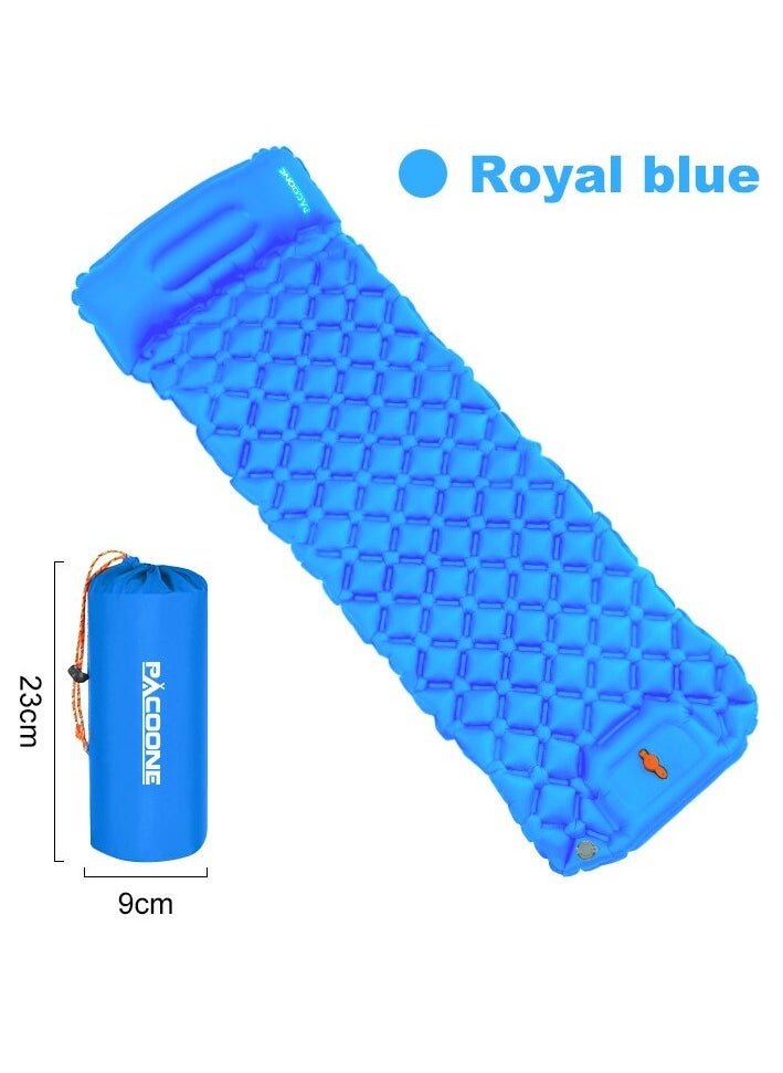 Outdoor Camping Inflatable Mattress, Ultralight Air Mat With Built In Inflator Pump, Portable And Compact Sleeping Pad With Pillow For Camping, Backpacking, Hiking, (1pc, Royal Blue)