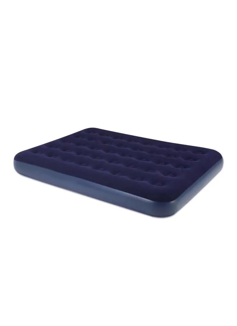 Airbeds Flocked Inflation Indoor Air Mattress with Inflation Pump, (Navy Blue)