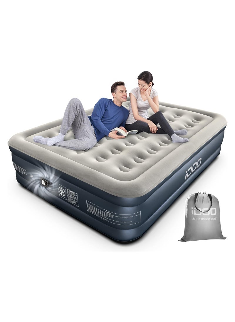 iDOO Air Bed Inflatable Double Mattress with Built-in Electric Pump