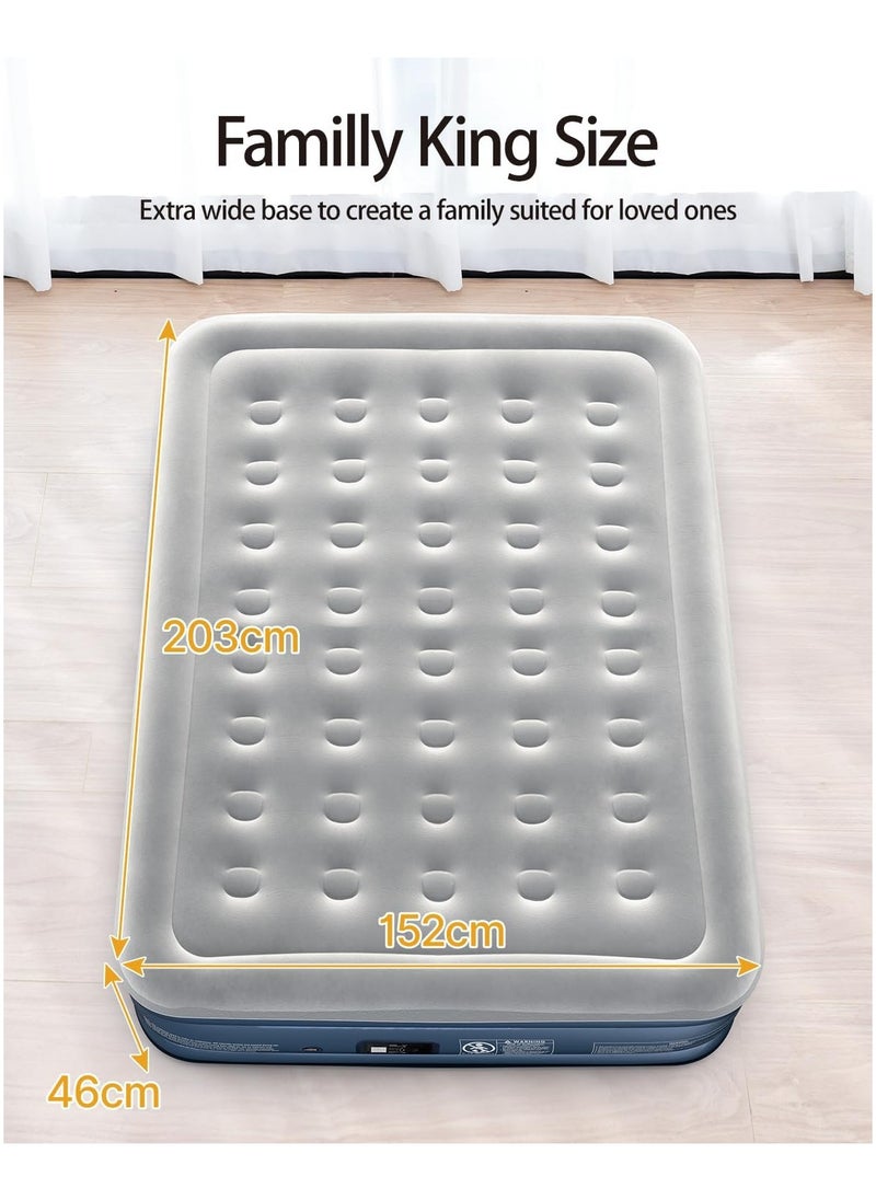 iDOO Air Bed Inflatable Double Mattress with Built-in Electric Pump