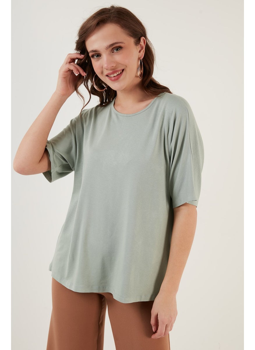 Crew Neck Oversize Blouse Women's Blouse 5864528
