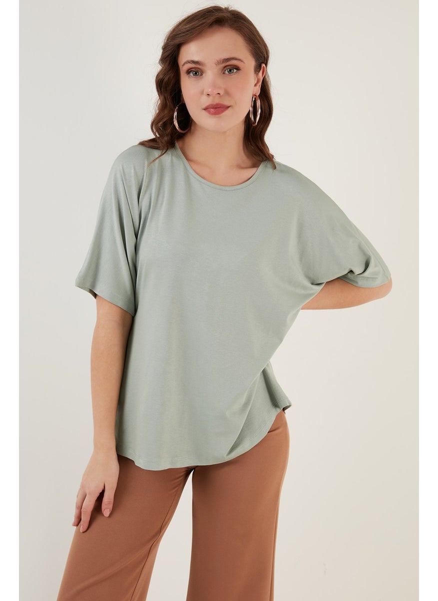 Crew Neck Oversize Blouse Women's Blouse 5864528
