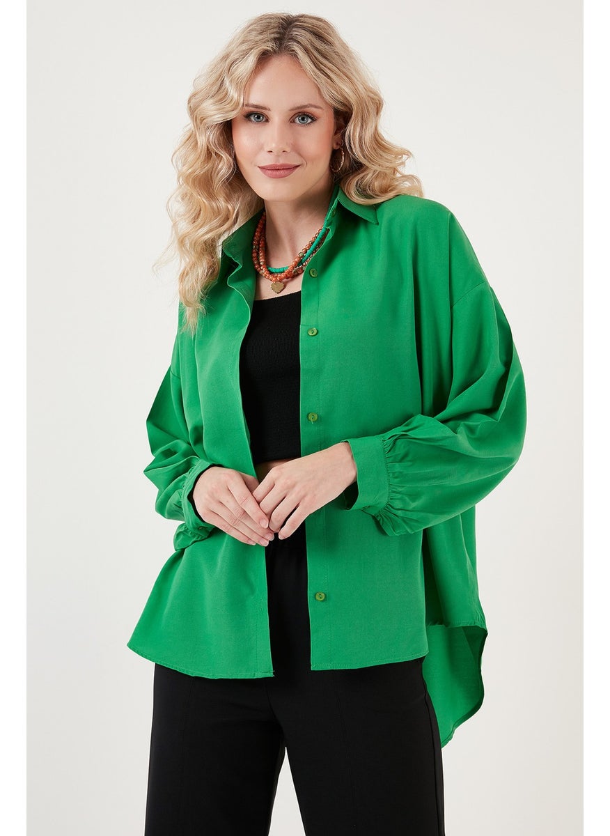 Cotton Comfortable Cut Poplin Shirt Women's Shirt 6234788