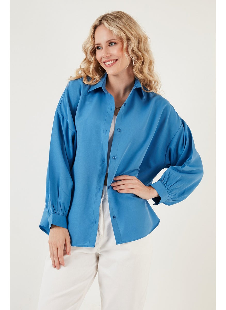 Cotton Comfortable Cut Poplin Shirt Women's Shirt 6234788