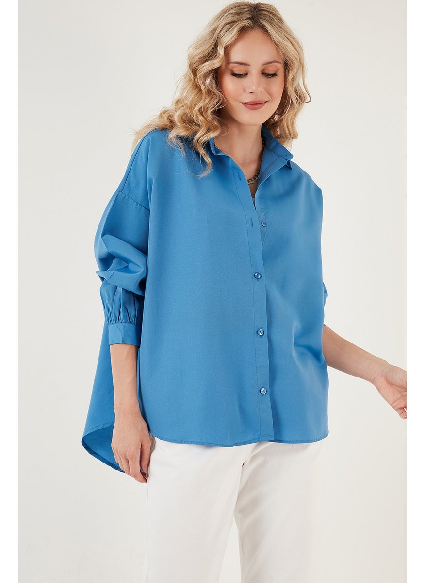 Cotton Comfortable Cut Poplin Shirt Women's Shirt 6234788