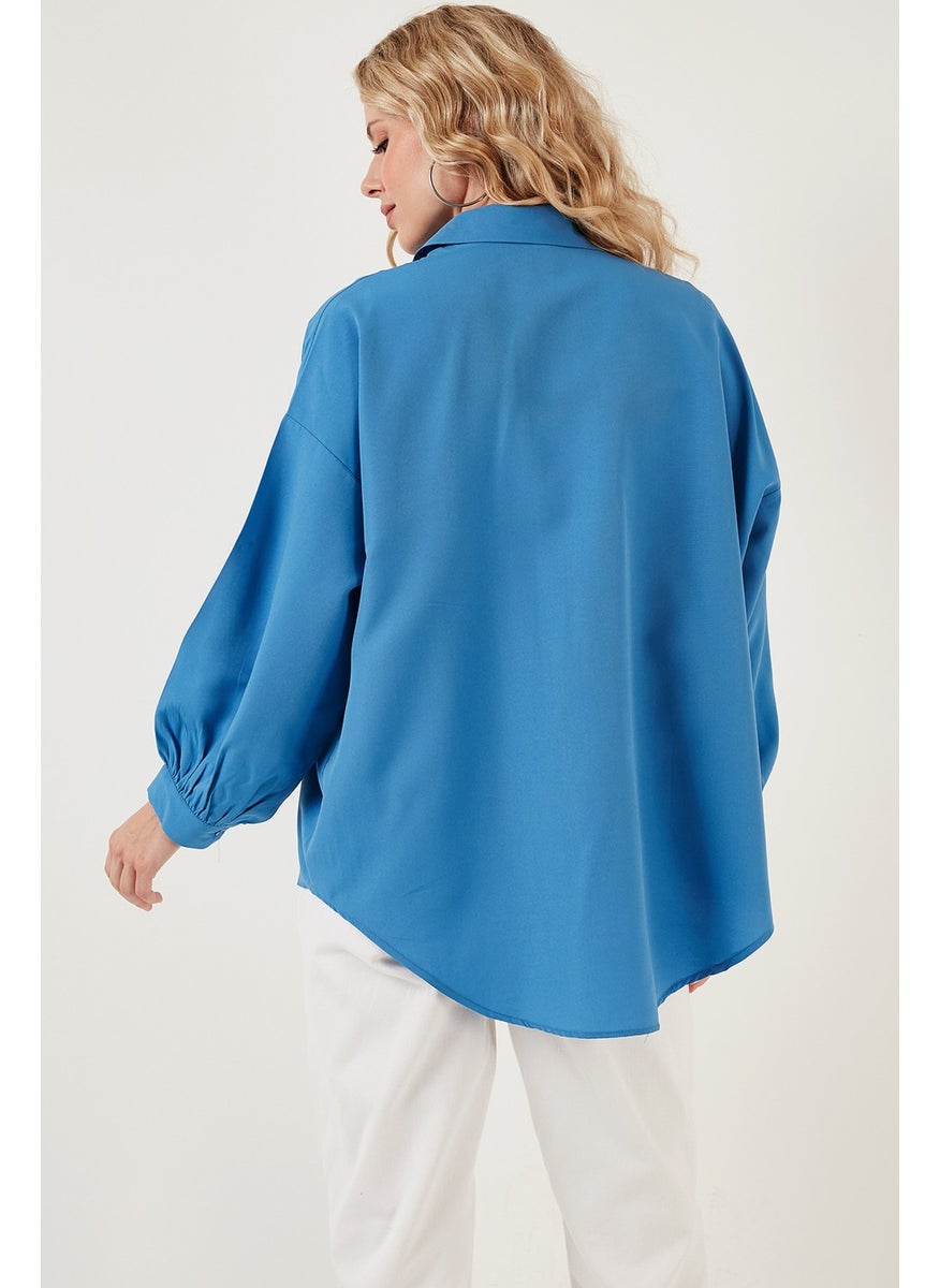 Cotton Comfortable Cut Poplin Shirt Women's Shirt 6234788