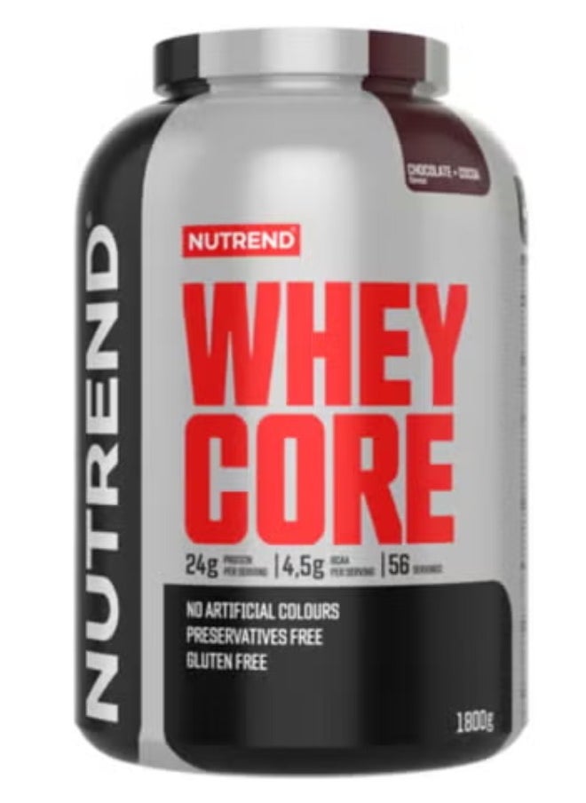 Nutrend Whey Core 1800g Chocolate + Cocoa Flavour 56 Servings