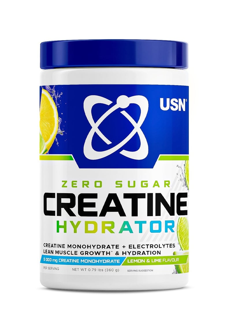 USN Zero Sugar Creatine Hydrator 360g Lemon & Lime Power, Performance and Hydration