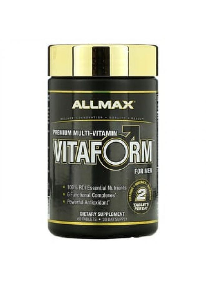 ALLMAX Nutrition Vitaform Premium Multi-Vitamin For Men 60 Tablets