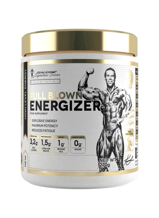 Kevin Levrone, Full Blown Energizer, Energy Booster, 270g, Blue Raspberry, 60 Servings