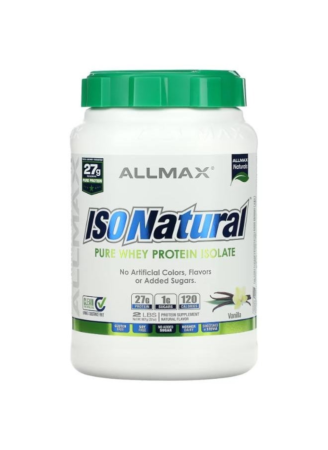 ISONatural™, Pure Whey Protein Isolate, Vanilla, 2 lbs (907 g)