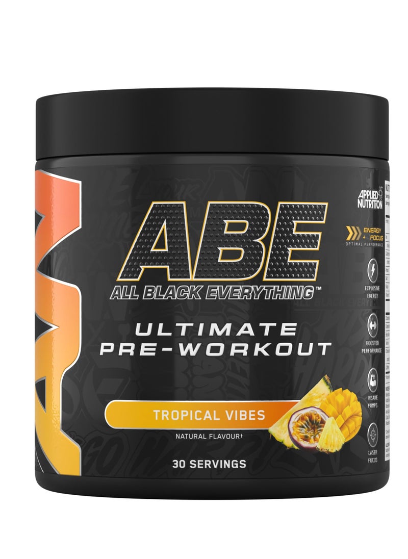 ABE Ultimate Pre-Workout Powder - Tropical Vibes Flavor, 30 Servings | Boost Energy, Focus & Muscle Performance