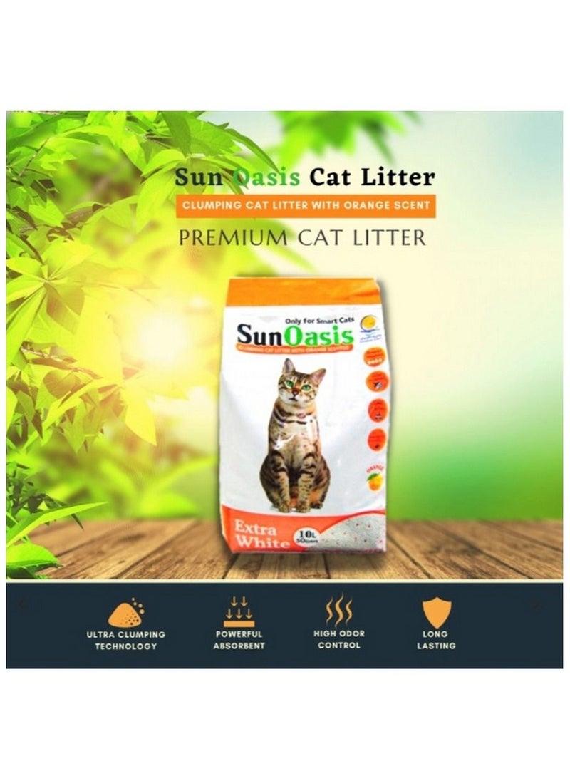 Sun Oasis Clumping Cat Litter Orange Scented 10 L