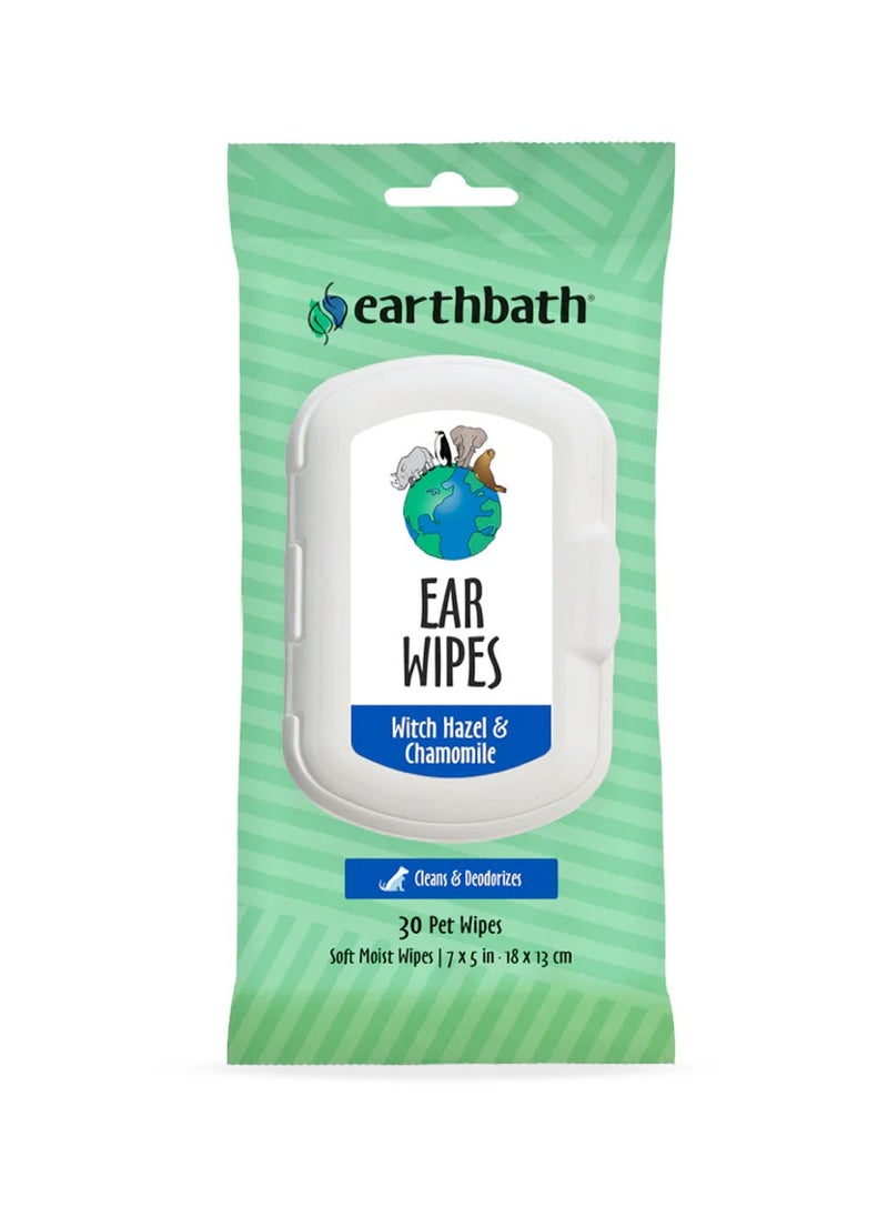 Earthbath Ear Wipes (Witch Hazel & Chamomile) – 30 Wipes